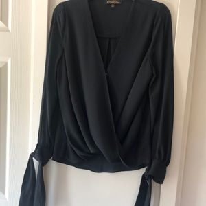Black v neck blouse